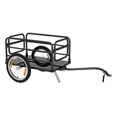 Remorque de Vlo avec Cadre Pliable Charge 55 kg Chariot pour Vlo avec Housse en Tissu Oxford Roues Air de 40聽cm Rflecteurs Bleu -