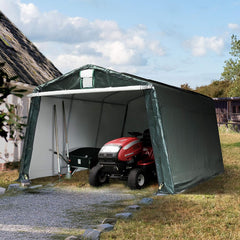 TOOLPORT 3,3 x 4,8 m Garage, abri de Stockage, PE 450 N, Tente Garage Vert foncé