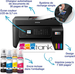 Imprimante multifonction A4 Wi-Fi EcoTank ET-4800 équipée de réservoirs d’encre, avec jusqu’à 3 ans d’encre inclus