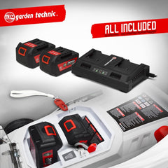 Tondeuse rechargeable 40V (2x20V) 37cm - Batteries et chargeur fournis - Elem Garden