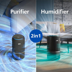 Philips Série 3400 Purificateur d'Air et Humidificateur 2 en 1, Filtre HEPA NanoProtect + Filtre à Charbon Actif, Humidification Hygiénique, CADR 300 m³/h, Taux d'Humidification 650 ml/h (AC3421/13)