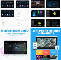 Lecteur vido HD 13,3 pouces (1080p) pour appuie-t锚te de voiture,Android 9.0,avec support de montage,cran tactile IPS 2 Go + 32 Go