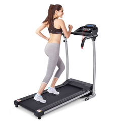 Tapis de Course lectrique Pliable avec cran et Moniteur de Frquence Cardiaque avec Vitesse de 1 10 km/h et 12 Programmes Noir -