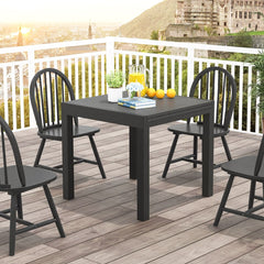 Table de Jardin Extensible en Aluminium Ajustable de 80 à 160 CM Table à Manger Rectangulaire pour 4-6 Personnes Gris/Naturel -