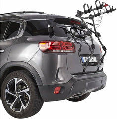 Porte Velo hayon 5 Sangles mottez Shiva 2 elec Acier 2 velos VAE/e Bike (40 kgs Max), Noir
