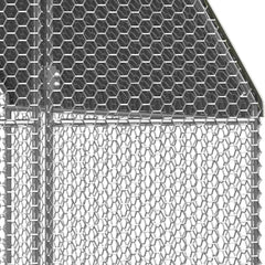Poulailler d'extérieur 3 x 12 x 2 m acier galvanisé toit en PE 02_0001693 -