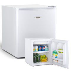 Mini Rfrigrateur 48L,2 niveaux et porte-bouteille,bac lgumes,Silencieux 230V,46 x 44 x 49 cm,Blanc -