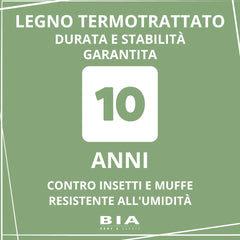 Pergola per Auto in Legno Termotrattato 3 x 5 m -