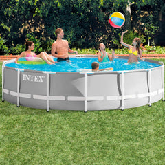 Intex piscine prism frame ronde tubulaire (ø)3,05 x (h)0,76m