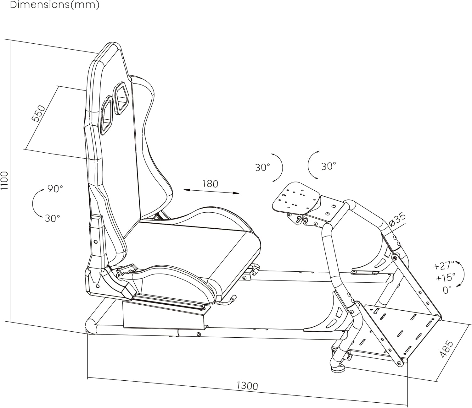 OPLITE GT3 Superfast V2 est un cockpit de simulation de conduite de type GT/Rallye,idal pour une introduction au SIMRACING