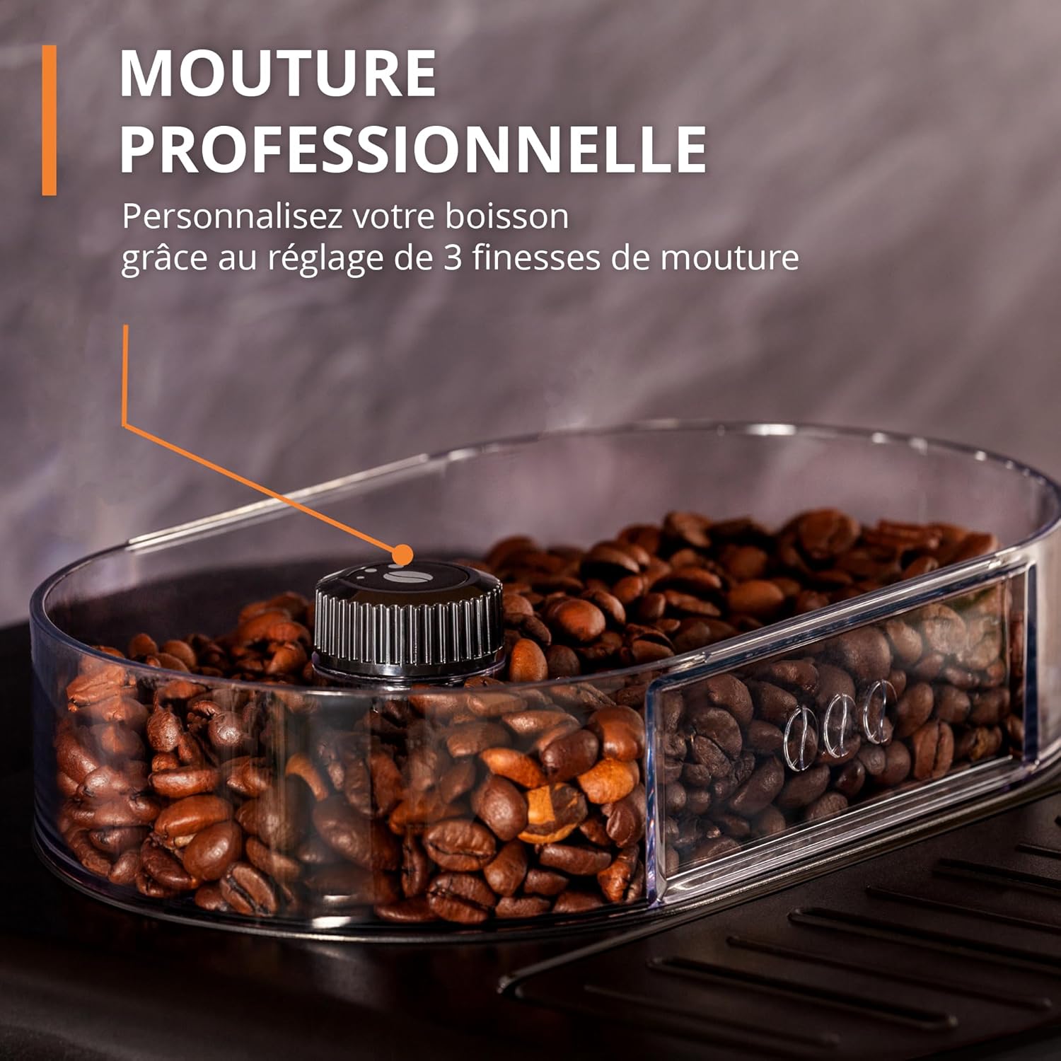 Machine  caf grain,1,7 L,2 tasses en simultan,Nettoyage automatique,Buse vapeur pour Cappuccino,Cafetire espresso,Essential noire YY8125FD,Noir -