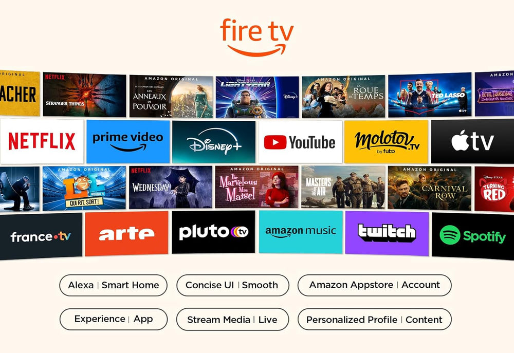 TCL 50PF650 50 Pouces 4K Ultra HD, HDR TV, Smart LED Fire TV (Dolby Vision, Dolby Atmos, DTS, HDR 10, Alexa intégré, Airplay2, Miracast)