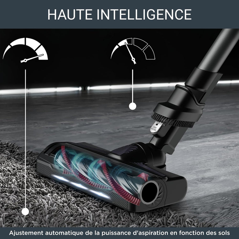 Rowenta X-Force Flex 9.60 Allergie Aspirateur balai sans fil,Filtration Anti-Allergnes,Puissant 100AW,Ultra Lger,Autonomie 45min RH2038WO,Noir / Violet