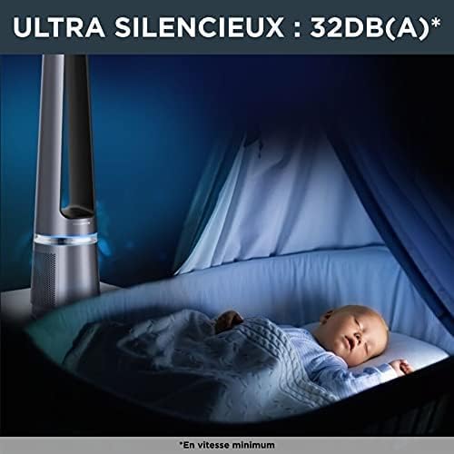 Rowenta Eclipse 2-en-1 Ventilateur purificateur, Ventile et filtre l’air, Particules fines, 32 dB (A), Puissant, Oscillation, 12 vitesses, Minuteur, Départ différé QU5030F0