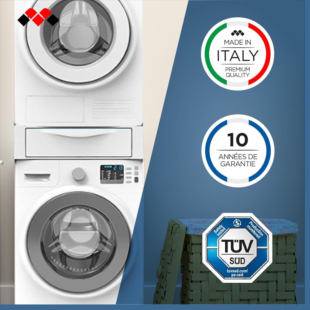 Meliconi - Kit de superposition universel + Tiroir coulissant - TORRE EXTRA - pour lave-linge et sèche-linge