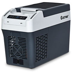 Réfrigérateur Congélateur de Voiture 12L Portable Compresseur -20°C à +10°C Ampoules LED 2 Porte-gobelets 23x53x36cm -