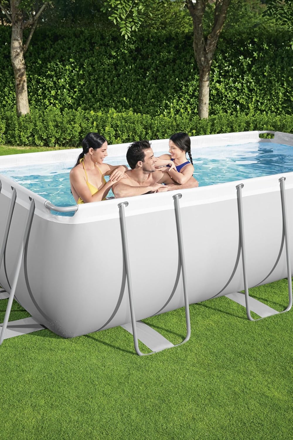 Piscine Hors Sol 404 x 201 x 100 cm Rectangulaire Power Steel鈩Piscine Tubulaire