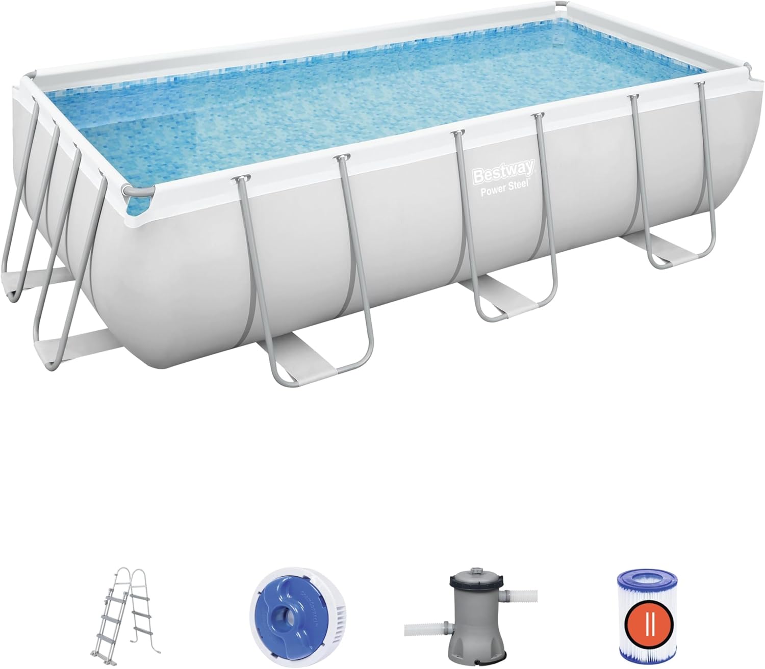 Piscine Hors Sol 404 x 201 x 100 cm Rectangulaire Power SteelPiscine Tubulaire