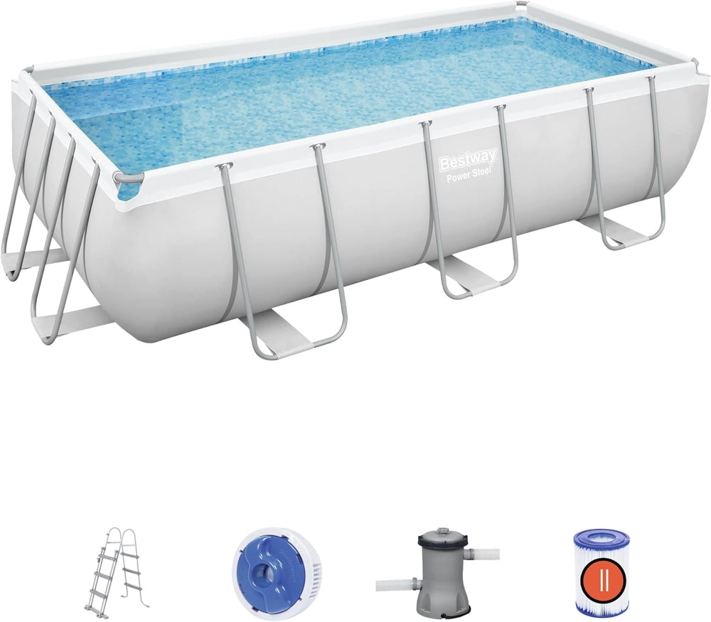 Piscine Hors Sol 404 x 201 x 100 cm Rectangulaire Power SteelPiscine Tubulaire