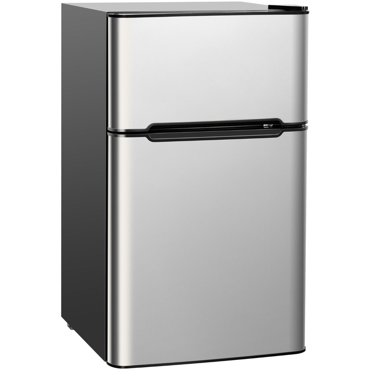 Rfrigrateur Compact Mini-rfrigrateur 90 L Conglateur Spar avec Design  2 Portes Fonctionnement Silencieux Blanc/Gris/Noir -
