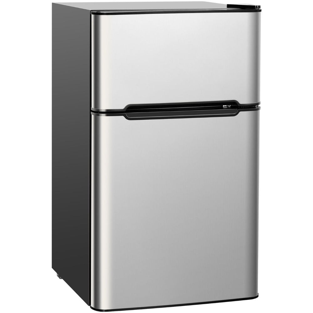 Rfrigrateur Compact Mini-rfrigrateur 90 L Conglateur Spar avec Design  2 Portes Fonctionnement Silencieux Blanc/Gris/Noir -