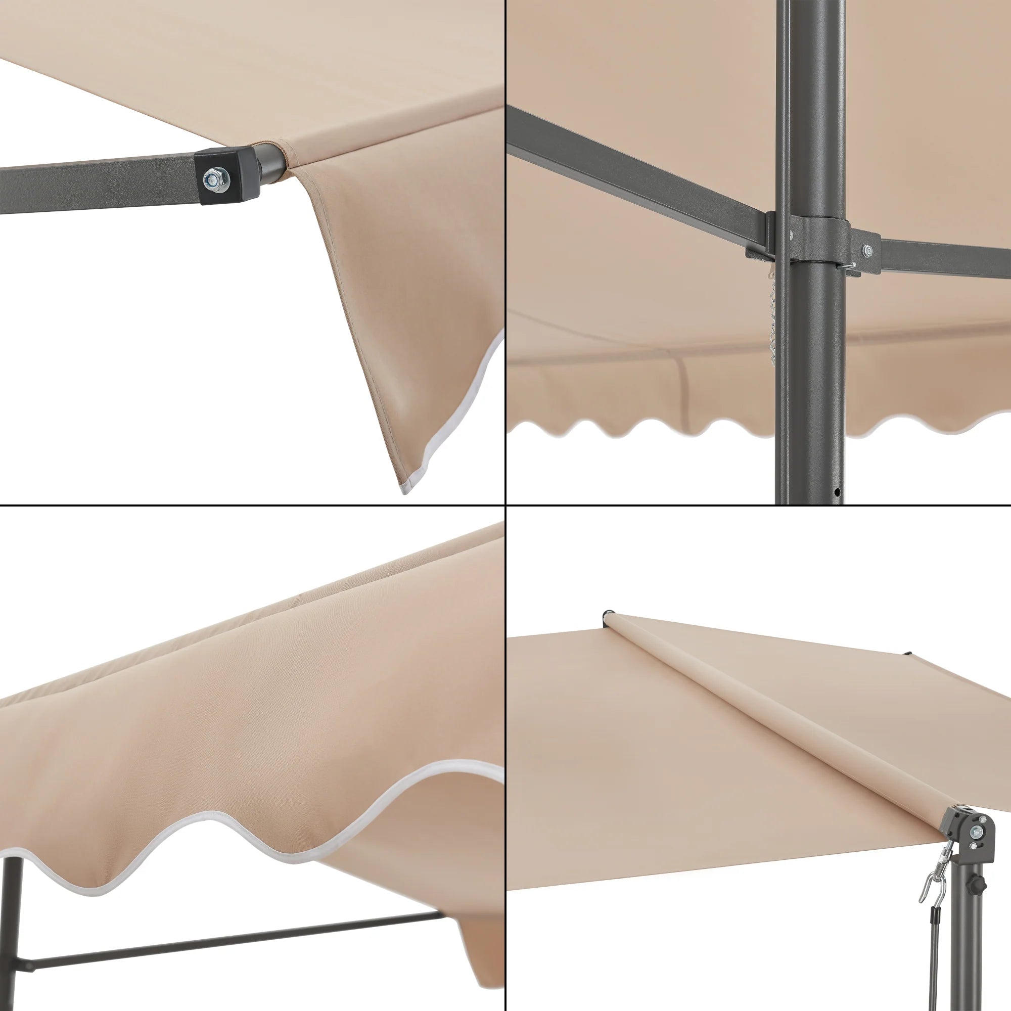 Store banne autoportant  double pente 400 x 300 x 260 cm sable 03_0008295 -