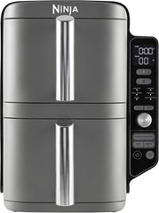 Foodi FlexDrawer Air Fryer,Dual Zone Avec Sparateur Amovible,Grand Tiroir de 10,4 L,7-en-1,Double Zone,Sans Huile,Pices Antiadhsives Compatibles Au Lave-Vaisselle,Noir AF500EU