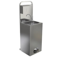 Lave-mains mobile avec commande au pied,distributeur de savon et de papier : GLC0009/B -
