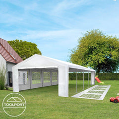 TOOLPORT Tente de réception 3x2 m pavillon Blanc bâche PE 350 N imperméable Tente de Jardin