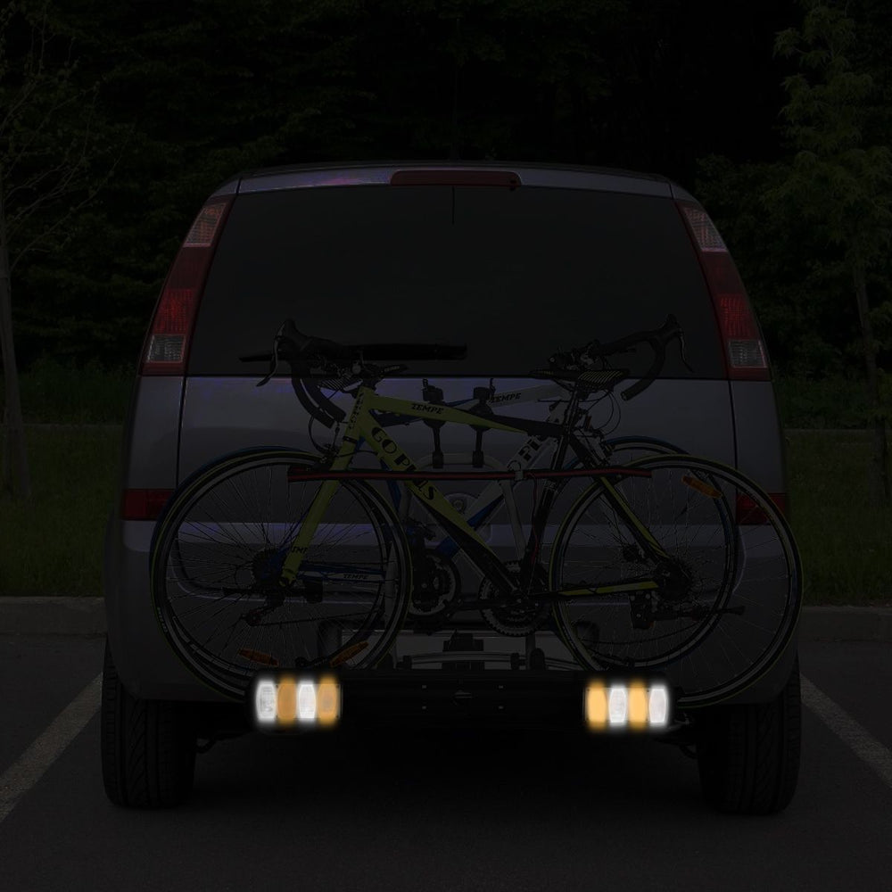 Porte-vélos pour Attelage sur SUV Berline Fourgon pour 2 Vélos Conception Intelligente de Basculement 113x72x63cm -
