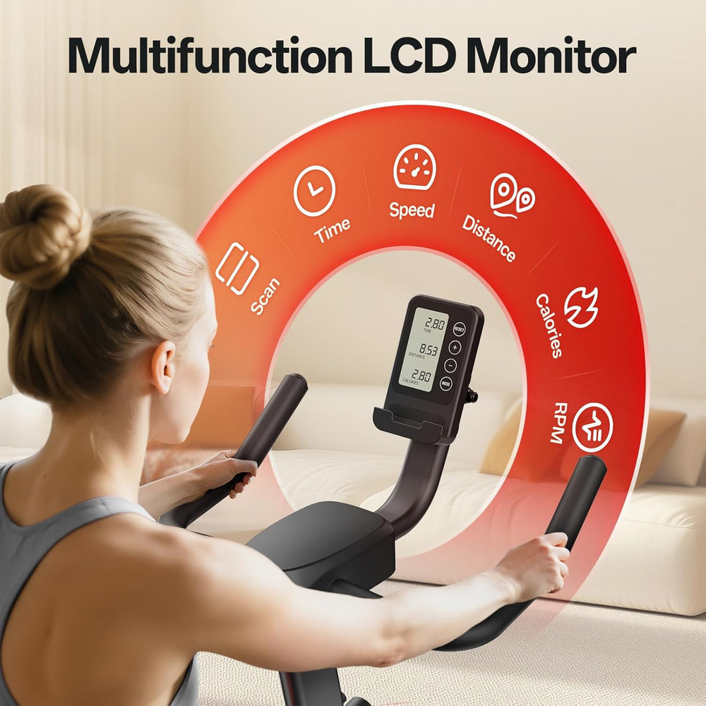 Pasyou VéLo D'Appartement Avec RéSistance MagnéTique, VéLo De Fitness, EntraîNement Cardio En Salle Velo Spinning, Stationnaires à La Maison Avec Moniteur, Support De Tablette