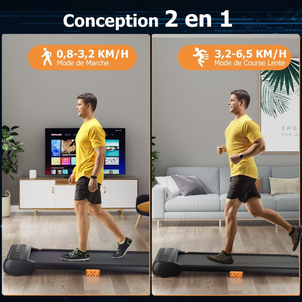 Tapis de Course et de Marche avec 12 Programmes Prdfinis Tlcommande et cran Tactile Led Machine de Jogging et de Marche Capacit 120 Kg Noir -