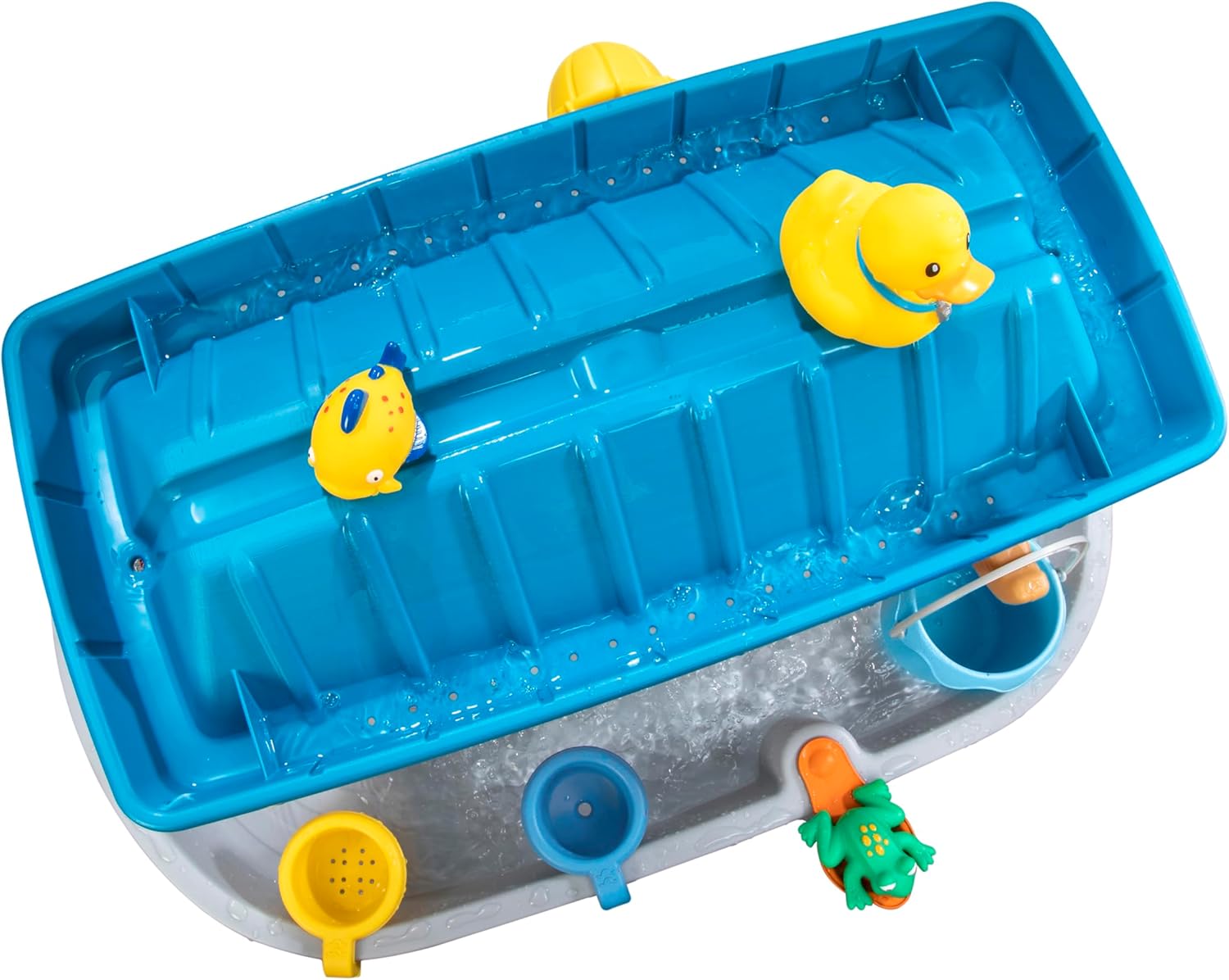 Rain Shower Splash Table d'eau avec 13 Accessoires - Bleu & Vert | Table Jeux d'eau | Table d’activité pour Le Jardin,Table Activité Eau | Table d'eau Extérieur