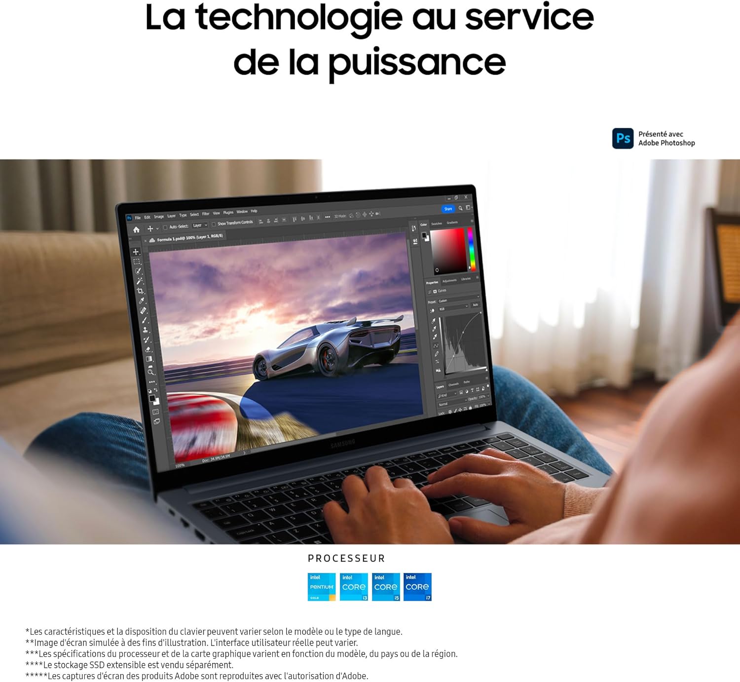 Galaxy Book4 Ordinateur Portable 15.6'' Intel Core i5 8Go RAM 256Go SSD Clavier AZERTY FR Gris Windows 11 Home