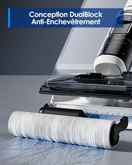 Tineco Aspirateur Balai sans Fil Floor One S6 Stretch Lite Aspirateur Laveur, S’aplatit à 180°, Auto-Nettoyage, Longue Autonomie, Nettoyage des Bords de 2 côtés