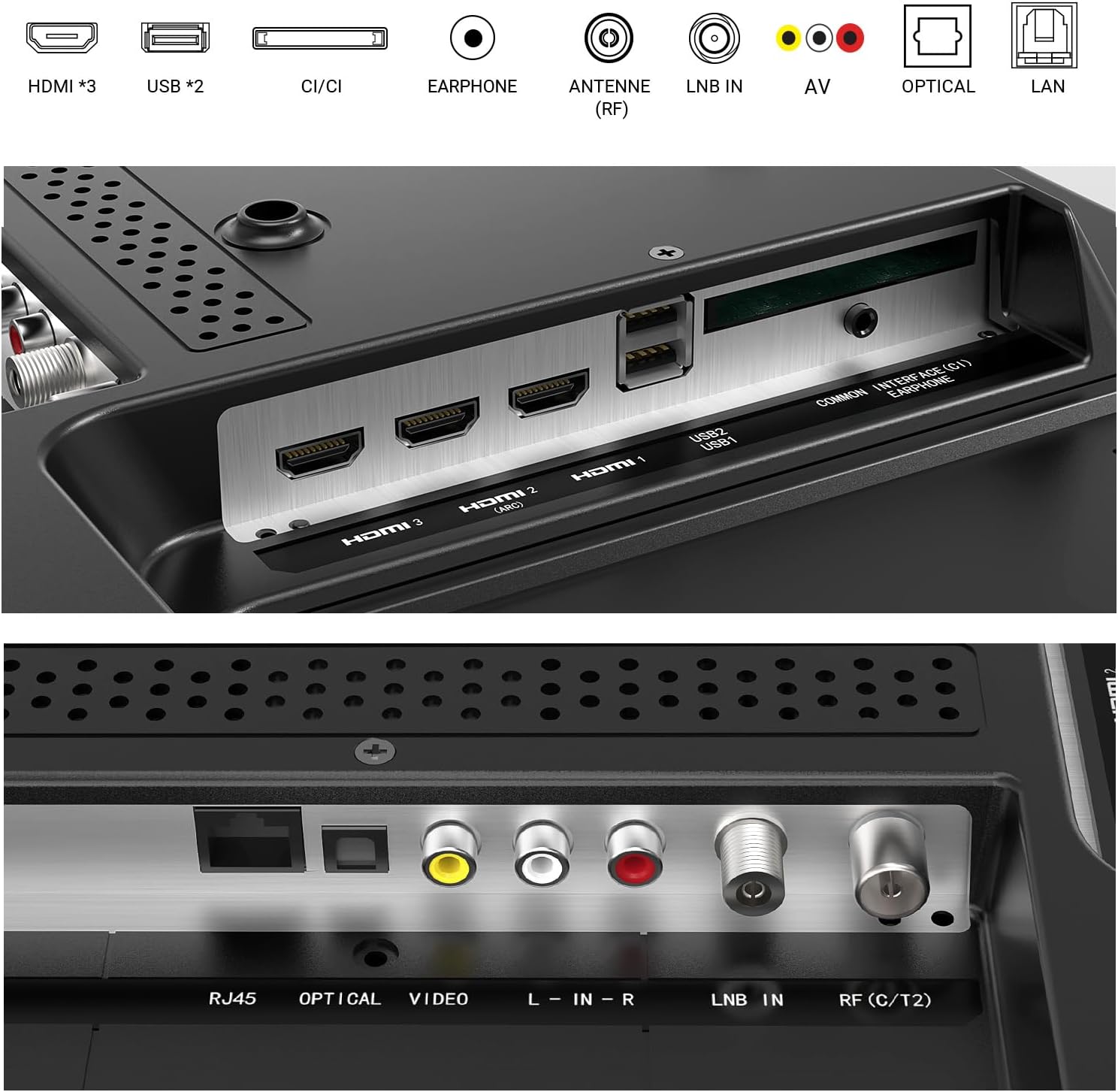 RCA VRS32HQ1 Smart TV 32 Pouces (80 cm) WiFi VIDAA Connectée Téléviseurs sans Bord avec Triple Tuner(DVB-C/S2/-T2) Molotov Netflix Prime Video + Youtube - 2024