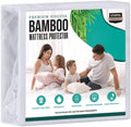 Utopia Bedding Waterproof Bamboo Viscose Mattress Protector Twin size, Mattress Cover, Breathable, Fitted Style with Stretchable Pockets