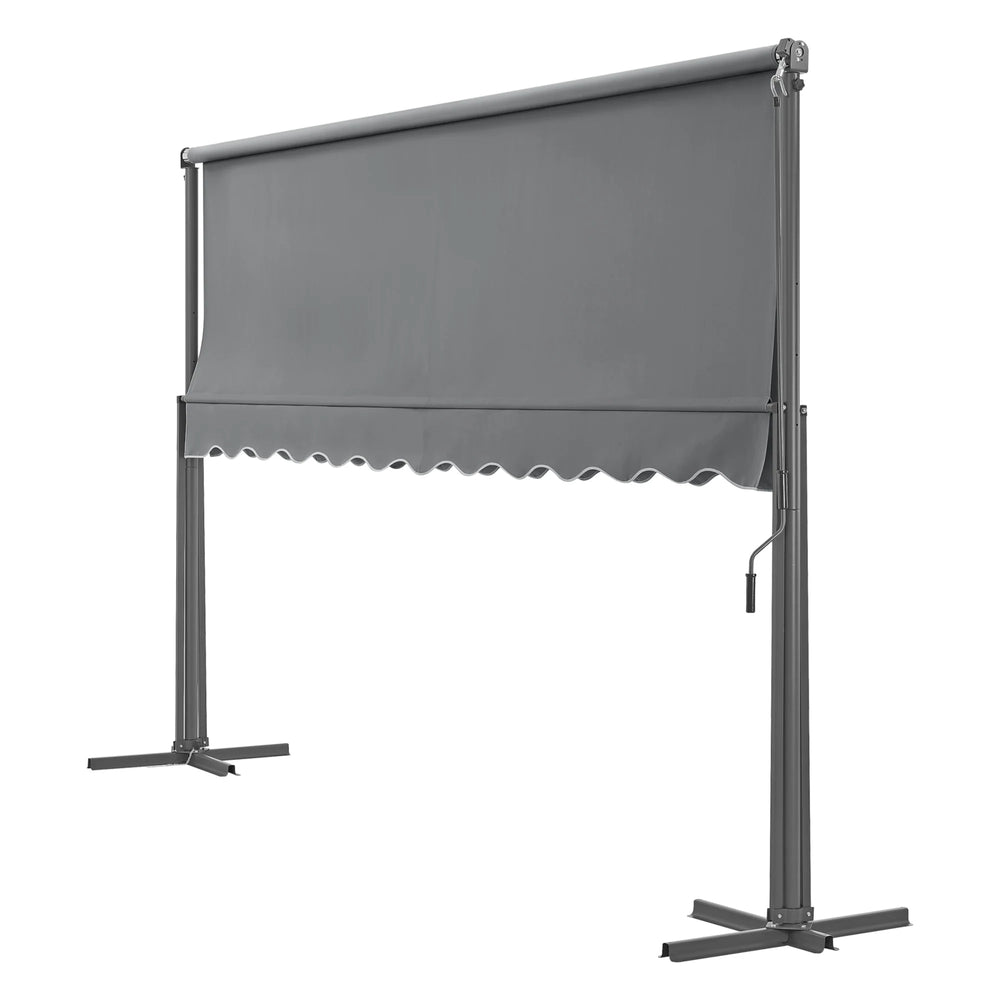 Store banne autoportant à double pente 400 x 300 x 260 cm gris foncé 03_0008294 -
