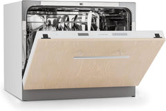 Mini Lave Vaisselle de Table de 8 Couvert,Silencieux,6 Programmes de Lavage,Portable,Facile à Installer pour la Maison et Bureau -