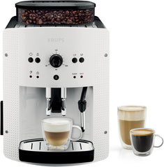 Machine  caf grain,1,7 L,2 tasses en simultan,Nettoyage automatique,Buse vapeur pour Cappuccino,Cafetire espresso,Essential noire YY8125FD,Noir -