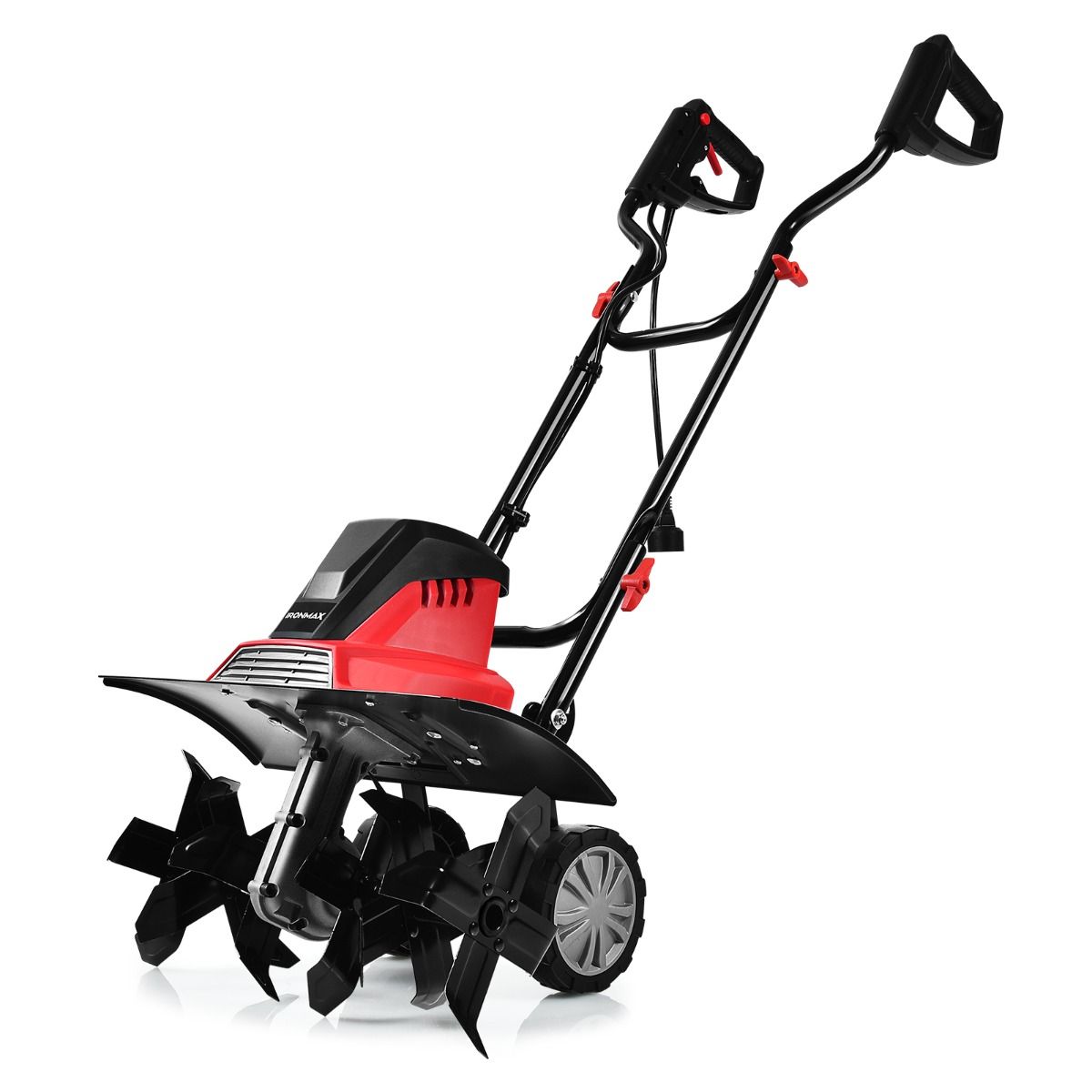 Motobineuse Motoculteur Électrique 1500W Profondeur Travail 22CM Largeur 43CM avec Poignée Pliable Roues Réglables 6 Lames -