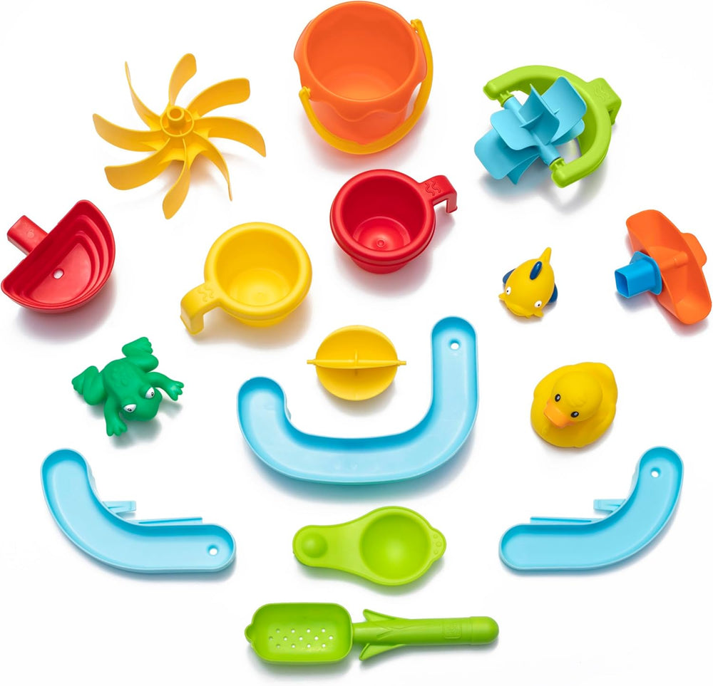 Rain Shower Splash Table d'eau avec 13 Accessoires - Bleu & Vert | Table Jeux d'eau | Table d檃ctivit pour Le Jardin,Table Activit Eau | Table d'eau Extrieur