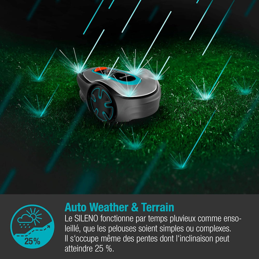 Tondeuse robot SILENO minimo 250 m虏 : Tondeuse intelligente avec connectivit optimale Programmable avec l'application Bluetooth庐 ,Version FR/NL (15201-26)