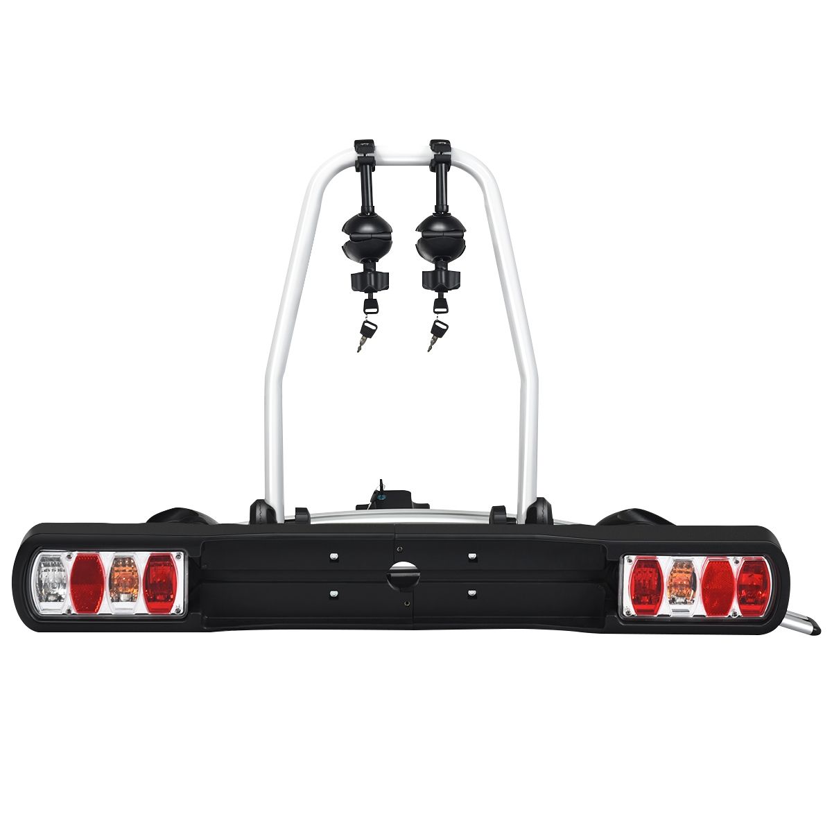 Porte-vélos pour Attelage sur SUV Berline Fourgon pour 2 Vélos Conception Intelligente de Basculement 113x72x63cm -