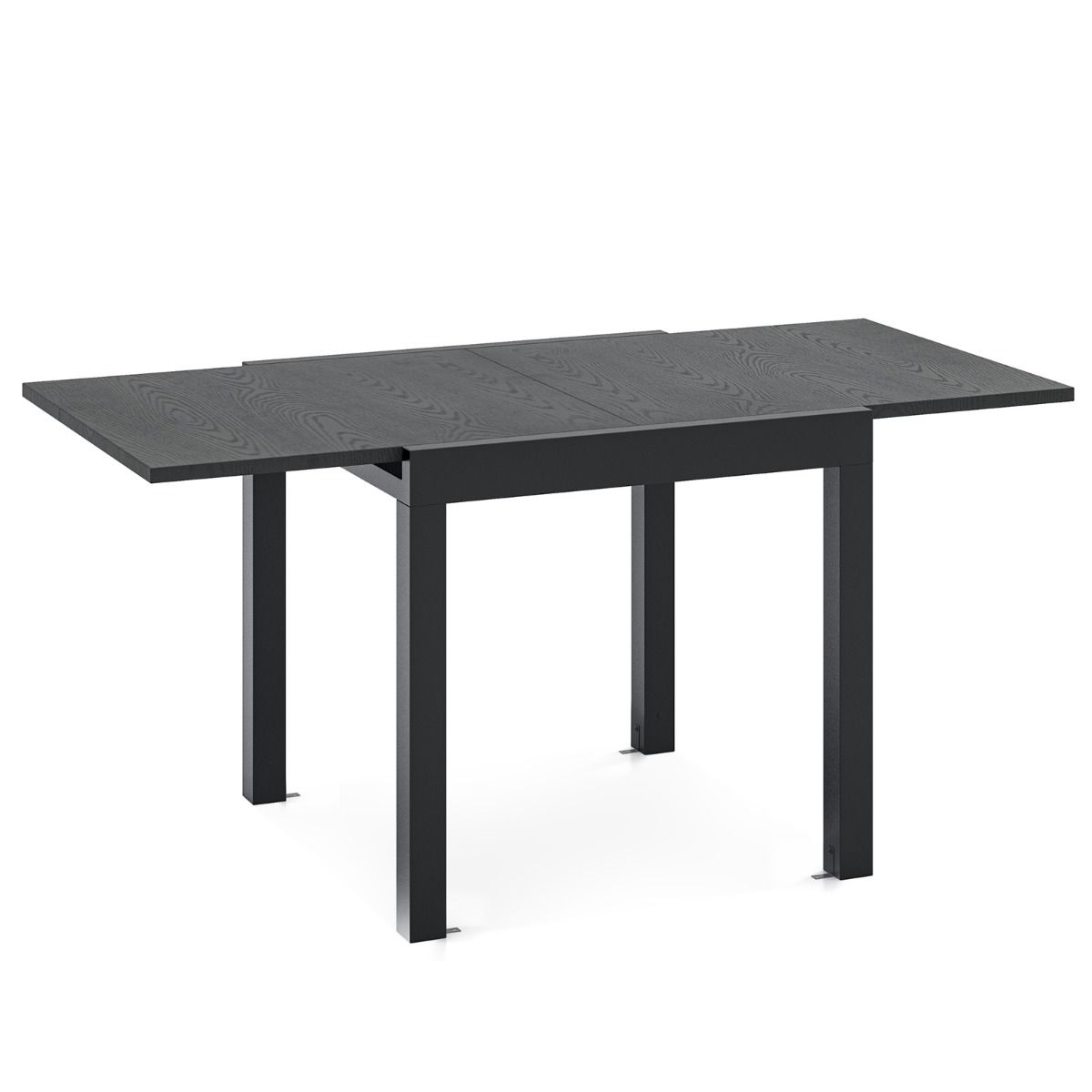 Table de Jardin Extensible en Aluminium Ajustable de 80 à 160 CM Table à Manger Rectangulaire pour 4-6 Personnes Gris/Naturel -