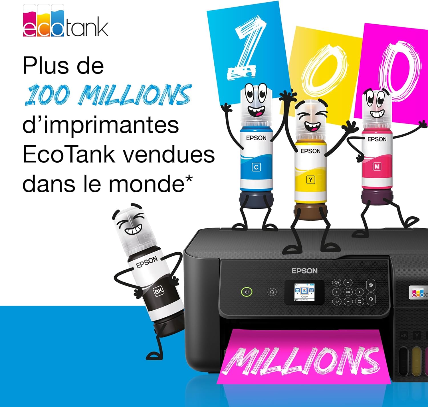 Imprimante multifonction A4 Wi-Fi EcoTank ET-4800 équipée de réservoirs d’encre, avec jusqu’à 3 ans d’encre inclus