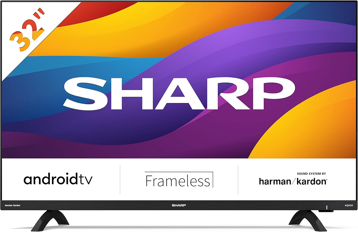 Sharp 32DI6EA– Android TV - 32 Pouces (81cm) – TV connectée : Netflix, Youtube, Prime Vidéo