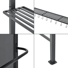 Tonnelle pavillon de barbecue 215 x 220 x 140 cm anthracite gris fonc 03_0008739 -