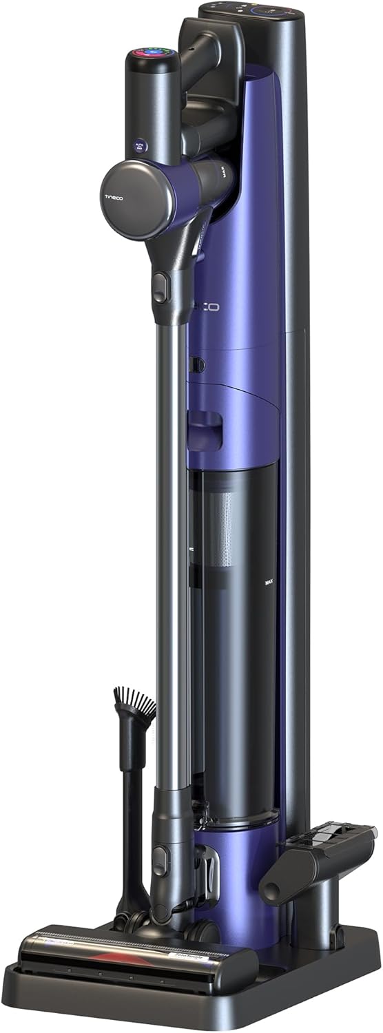 Tineco Pure One Station Pet Aspirateur Balai sans Fil avec Auto-Nettoyage, Brosse ZeroTangle pour Les Poils d’Animaux, Nettoyage des sols durs, Tapis, Carrelage, Toilettage des Animaux, Léger