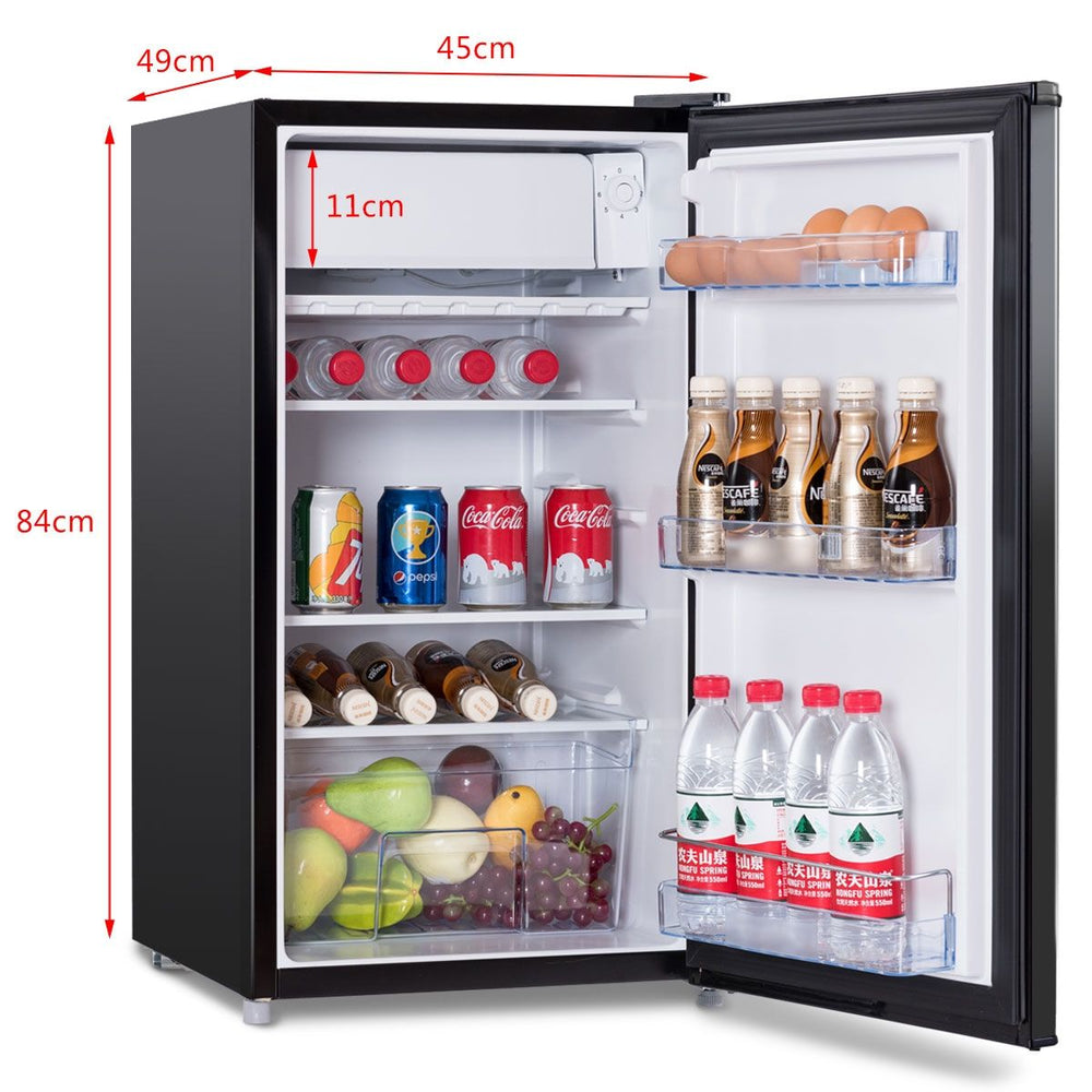 Réfrigérateur Table Top Intégrable 91L Mini-bar Niveau Sonore Faible 3 Étagères,48,5x44,5x83,5cm,Noir -